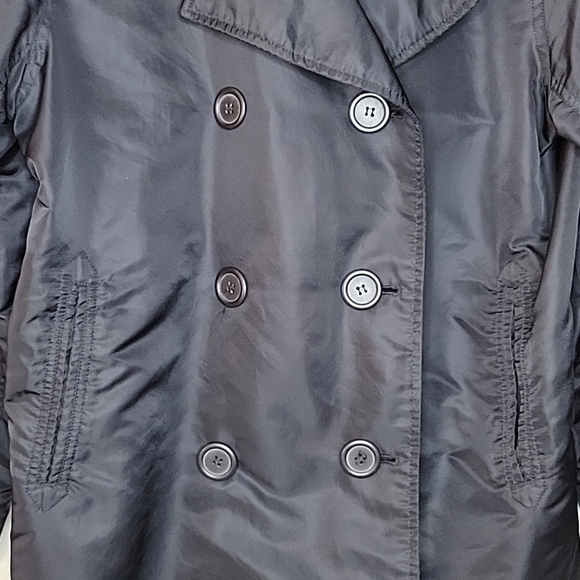INC International Concepts Black Rain Jacket Long Sleeve Buttons size S - Picture 5 of 16